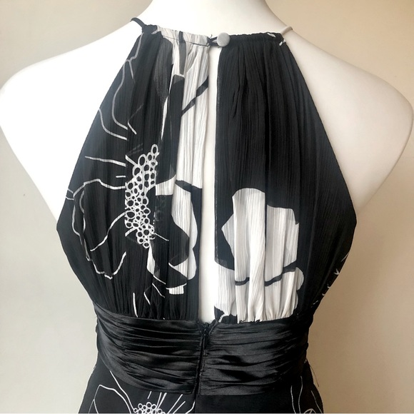 LONDON TIMES Retro 90's Style Floral Halter Fit & Flare Party Dress, 4P - Picture 6 of 10